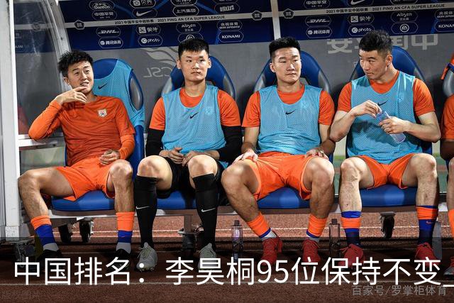 中国排名：李昊桐95位保持不变 袁也淳金子豪上升